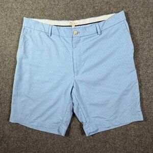 Peter Millar Mens Performance Chino Golf Short‎ All Over Print Blue Crown Sz 36